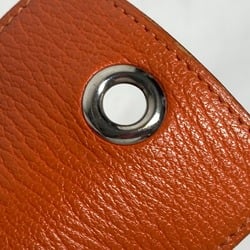 HERMES Vespa pouch with strap, leather, ladies, orange