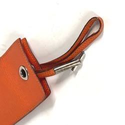 HERMES Vespa pouch with strap, leather, ladies, orange