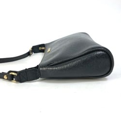 FENDI 8M0357 Pochette Shoulder Bag Leather Women's Black