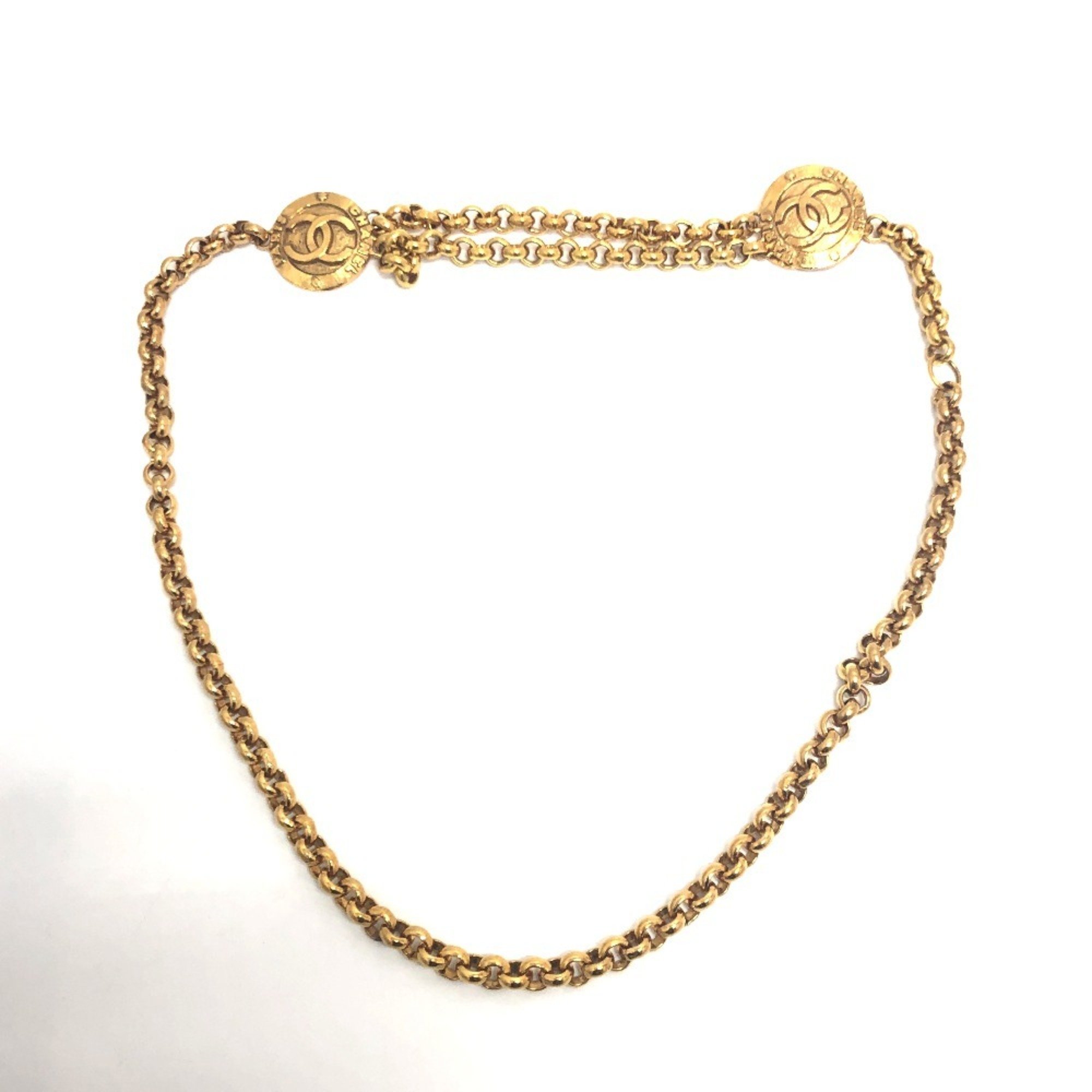 CHANEL Coco Mark Chain Belt Accessory Metal Women's Gold