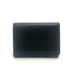 GUCCI 474746 GG Marmont Compact Wallet Coin Purse Tri-fold Leather Women's Black