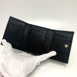 GUCCI 474746 GG Marmont Compact Wallet Coin Purse Tri-fold Leather Women's Black