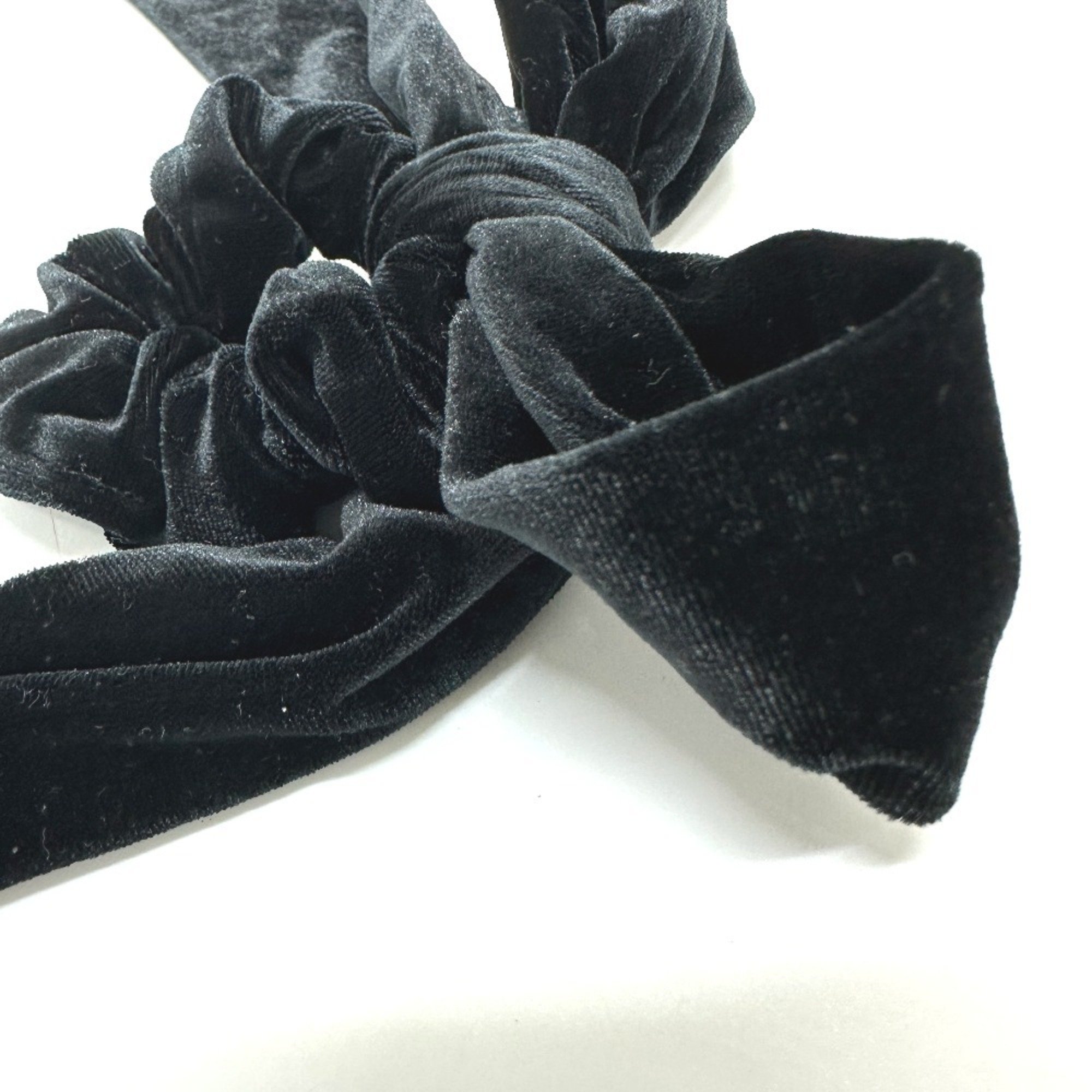 Dolce & Gabbana DOLCE&GABBANA Ribbon Hair Tie Scrunchie Velvet Women's Black