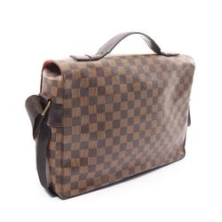 Louis Vuitton Broadway Damier Ebene Shoulder Bag Coated Canvas Leather Men's Women's Brown N42270