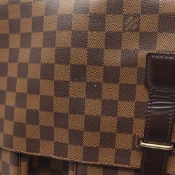 Louis Vuitton Broadway Damier Ebene Shoulder Bag Coated Canvas Leather Men's Women's Brown N42270