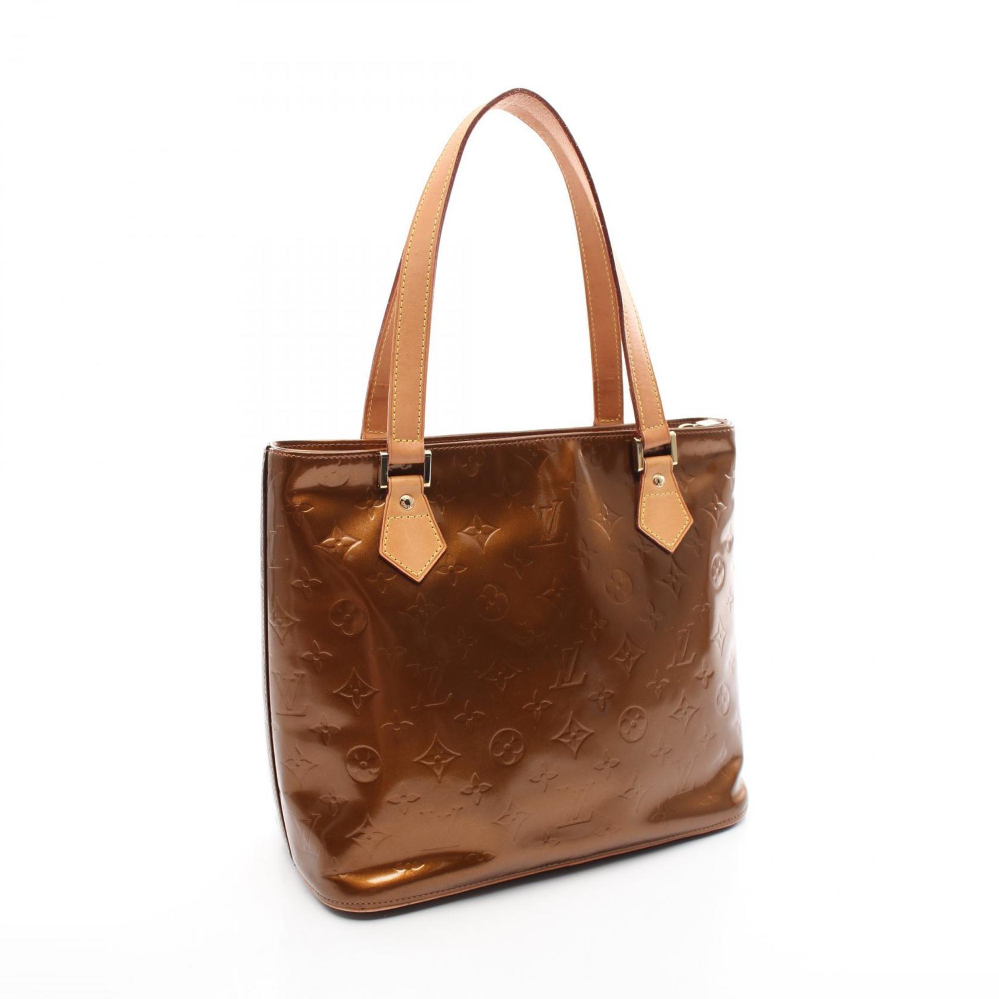 Louis Vuitton Houston Monogram Vernis Tote Bag Leather Women's Brown M91122