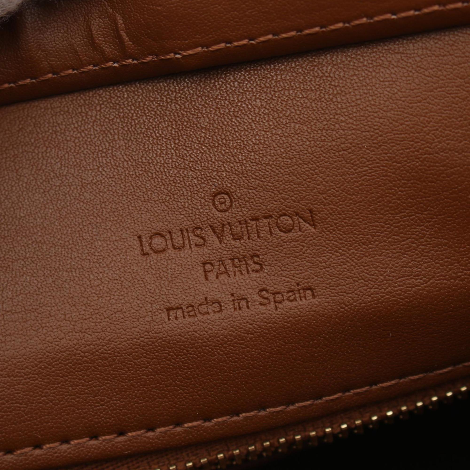 Louis Vuitton Houston Monogram Vernis Tote Bag Leather Women's Brown M91122