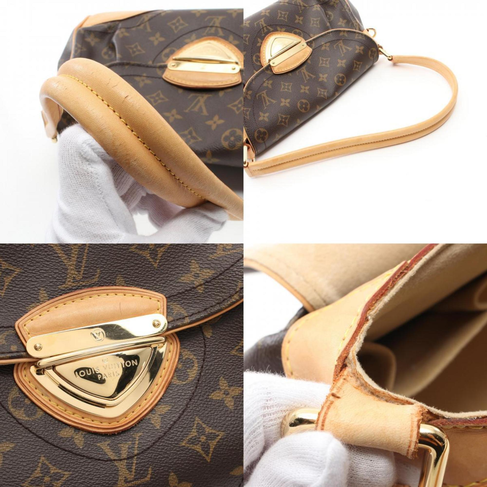 Louis Vuitton Beverly MM Monogram Shoulder Bag, Coated Canvas, Leather, Monogram, Women's, Brown, M40121