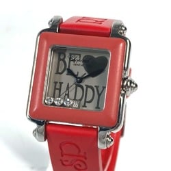 Chopard 27 8896-402 Happy Sport BE HAPPY 3P Diamond Watch Rubber Ladies Red