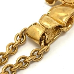 CHANEL 94P Coco Mark Chain Cross Necklace Metal Women's Gold