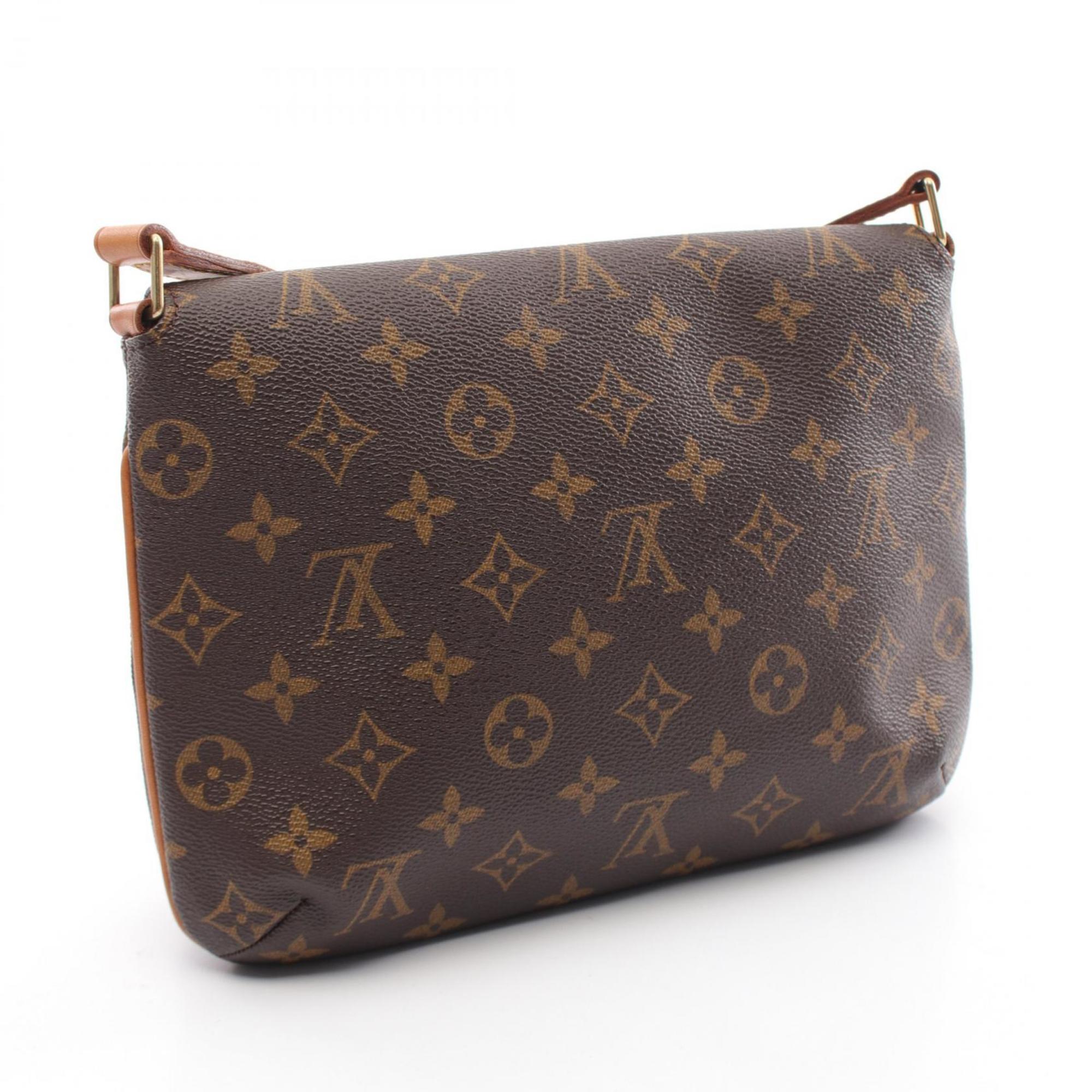 Louis Vuitton Musette Tango Short Strap Monogram Shoulder Bag Coated Canvas Leather Women's Brown M51257