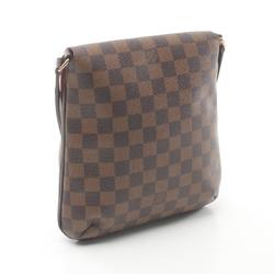 Louis Vuitton Musette Salsa Long Strap Damier Ebene Shoulder Bag Coated Canvas Leather Women's Brown N51300