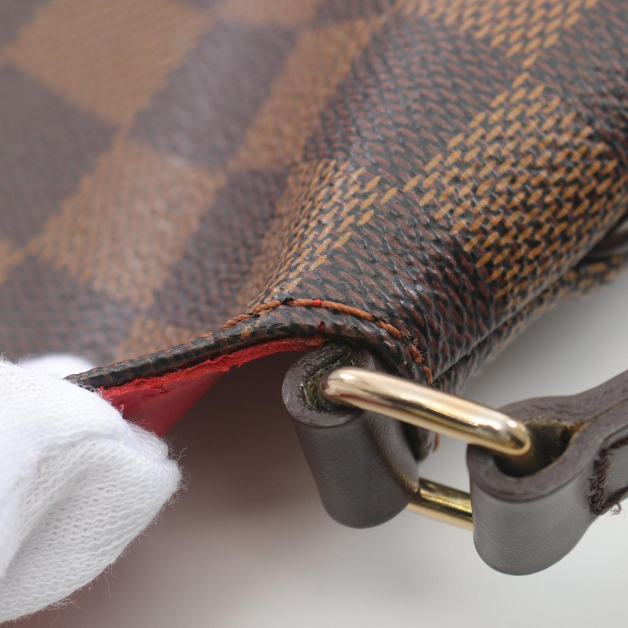 Louis Vuitton Musette Salsa Long Strap Damier Ebene Shoulder Bag Coated Canvas Leather Women's Brown N51300