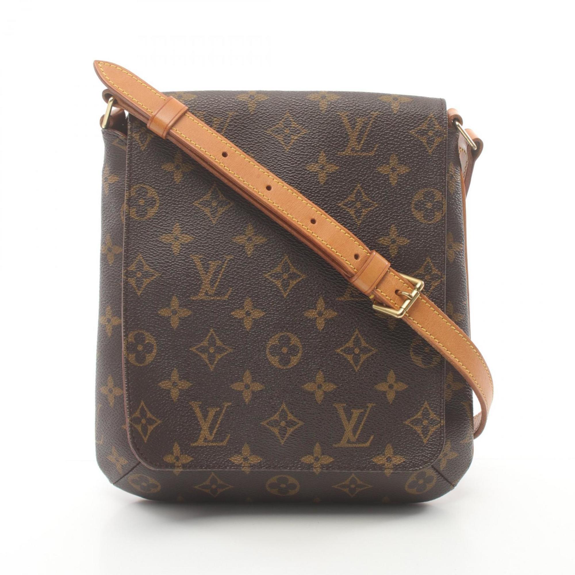 Louis Vuitton Musette Salsa Short Strap Monogram Shoulder Bag, Coated Canvas, Leather, Women's, Brown, M51258