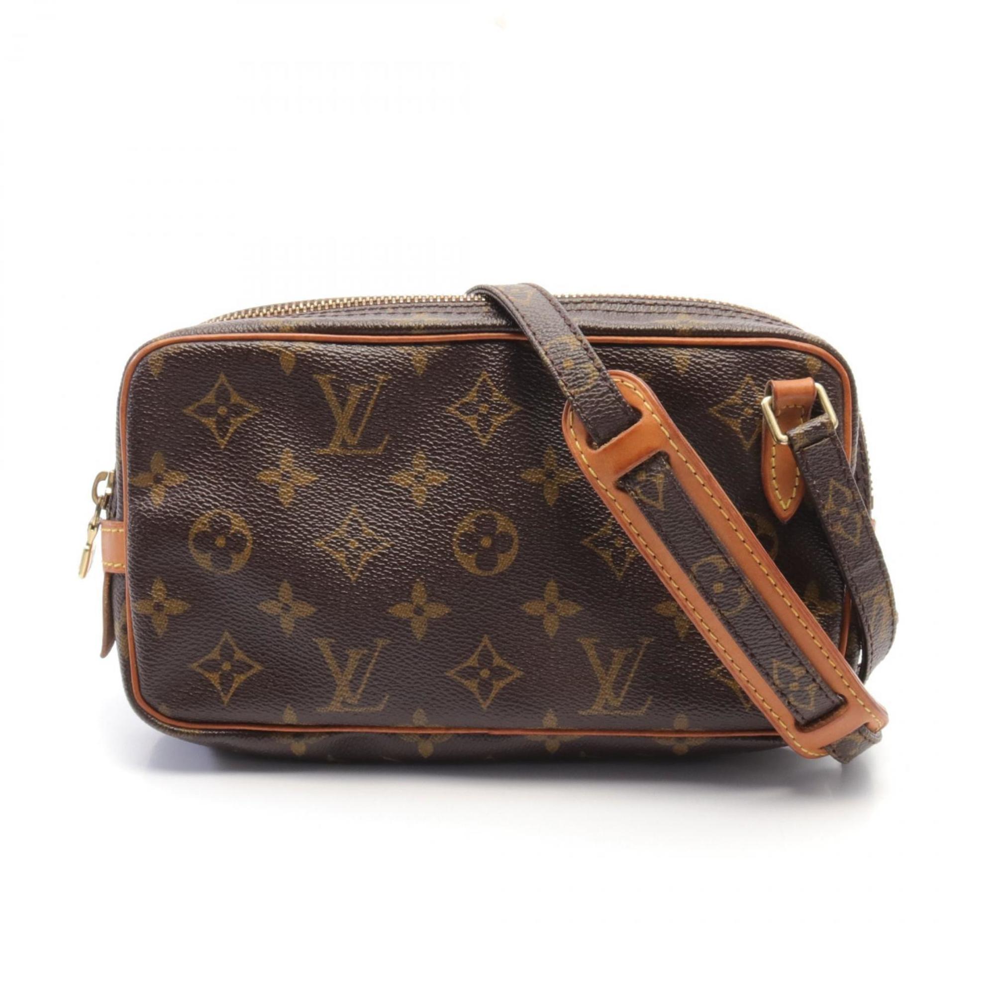 Louis Vuitton LOUIS VUITTON Marly Bandouliere Monogram Shoulder Bag Coated Canvas Leather Women's Brown M51828