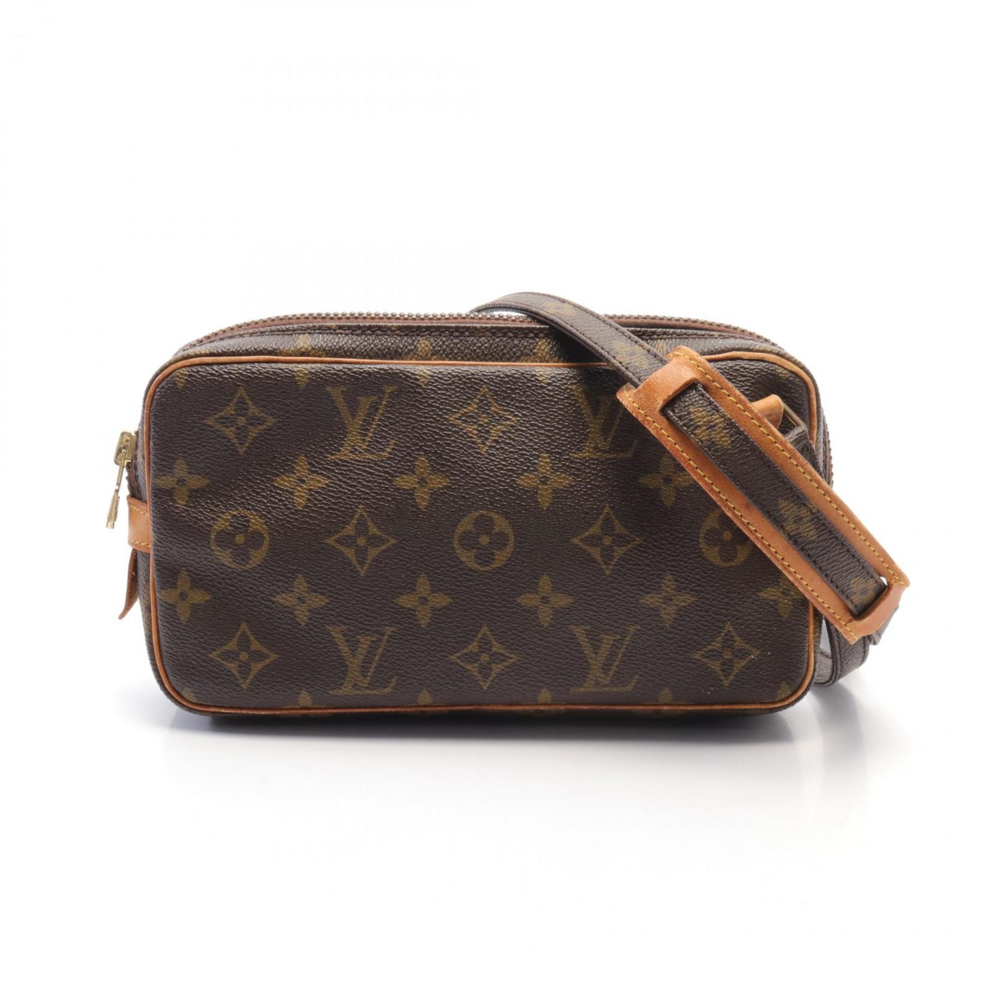 Louis Vuitton LOUIS VUITTON Marly Bandouliere Shoulder Bag Coated Canvas Leather Monogram Women's Brown M51828