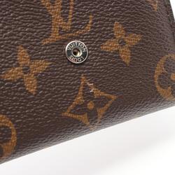 Louis Vuitton LOUIS VUITTON Portefeuille Zoe Monogram Tri-fold Wallet Coated Canvas Leather Women's Brown Pink M82982