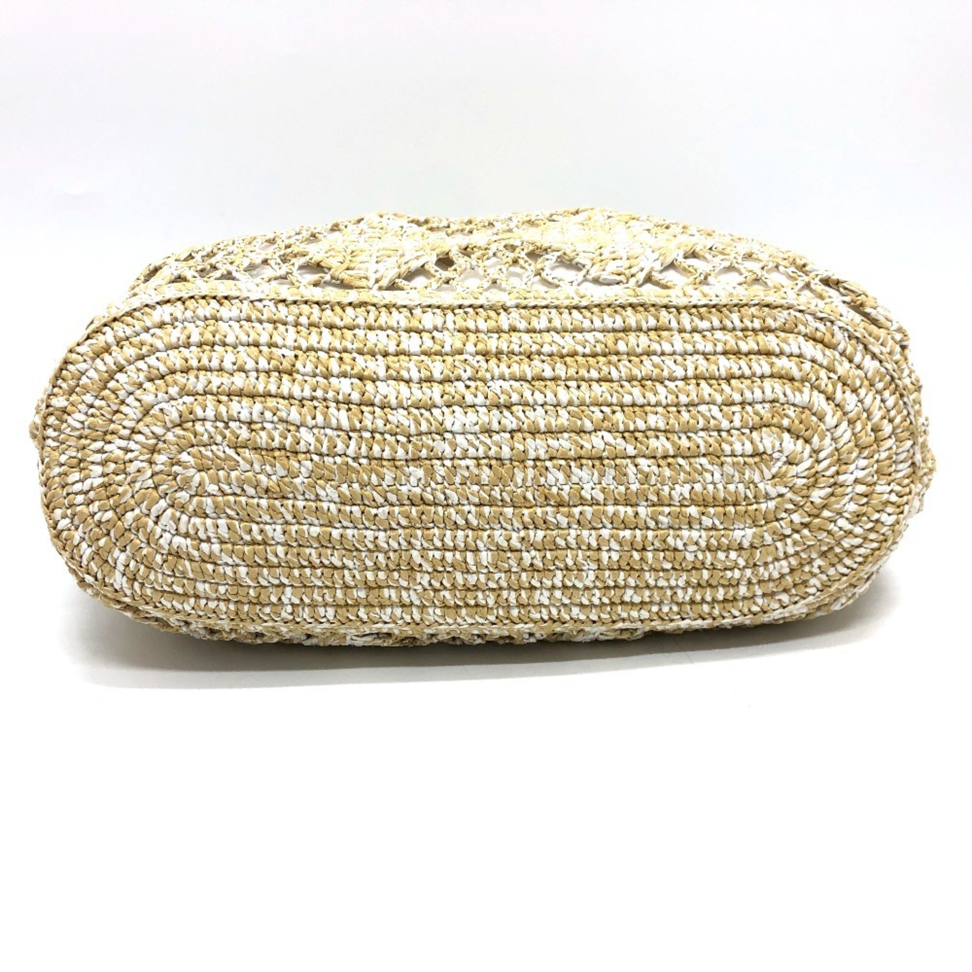 CHANEL AS4576 Raffia Effect Weaving Bag, Handbag, Tote Raffia, Women's, Beige