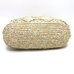 CHANEL AS4576 Raffia Effect Weaving Bag, Handbag, Tote Raffia, Women's, Beige