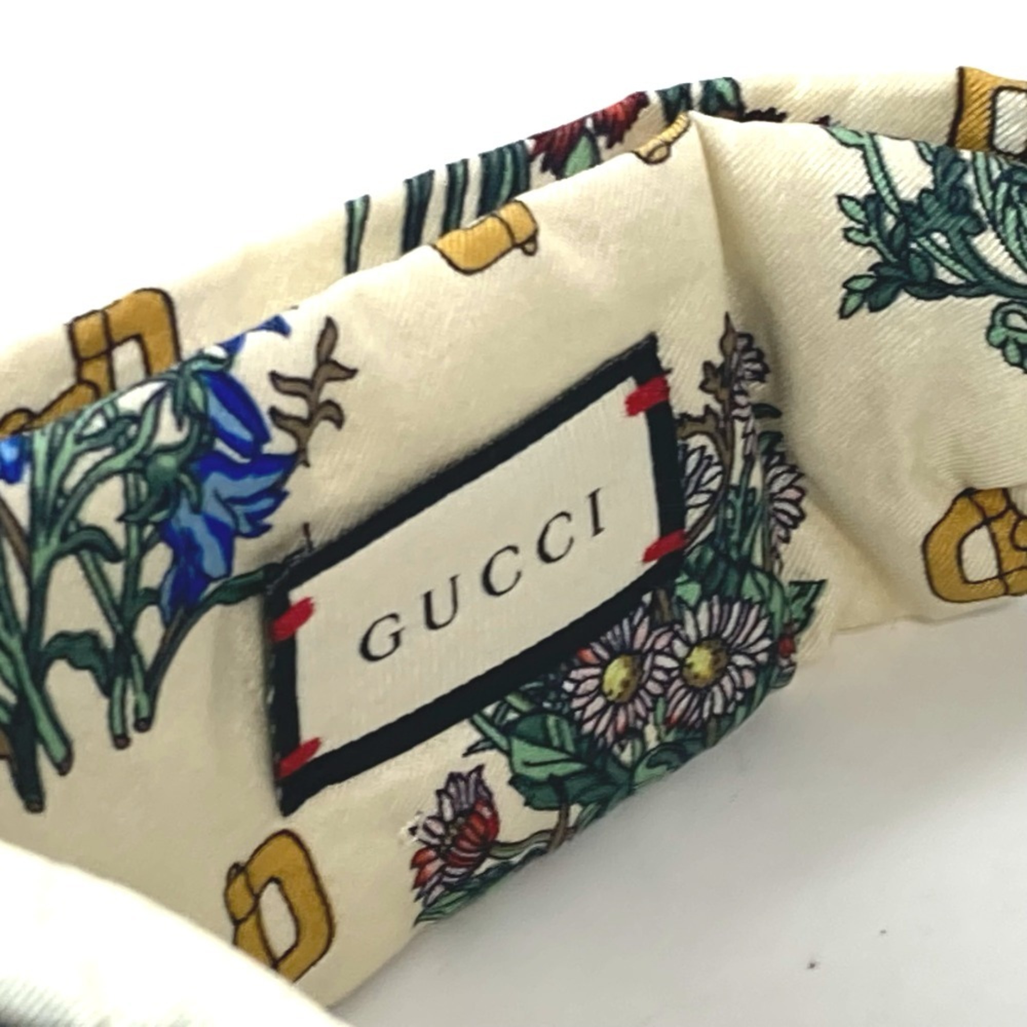 GUCCI Gucci Headband Hair Silk Women's White