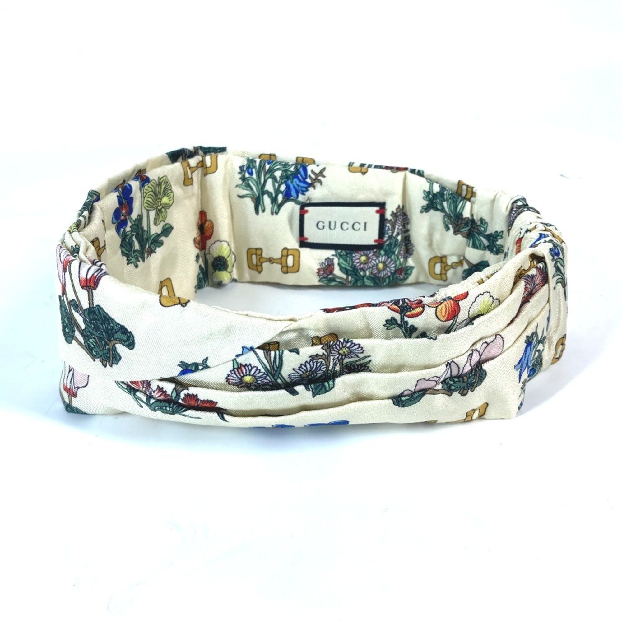 GUCCI Gucci Headband Hair Silk Women's White