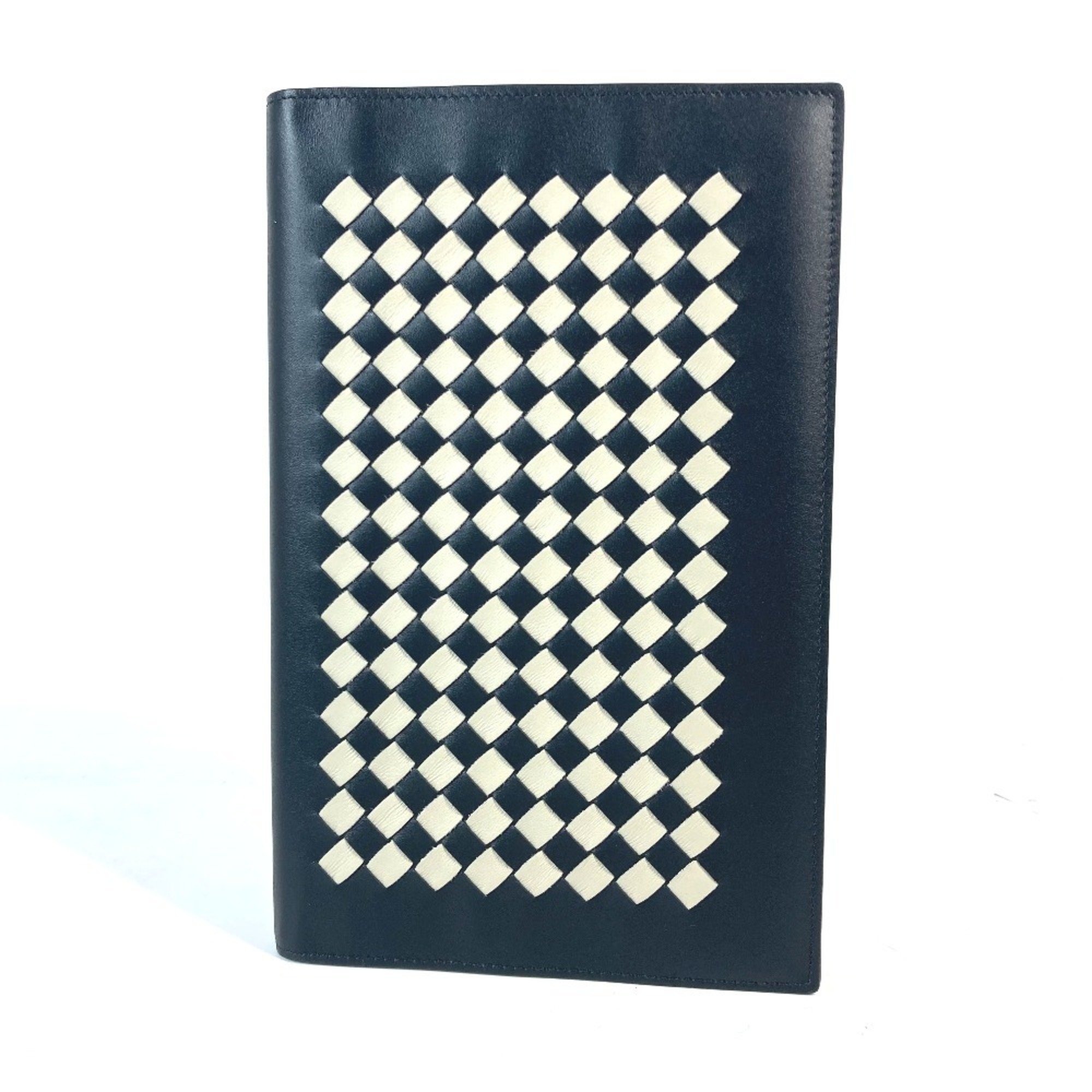 BOTTEGA VENETA Bottega Veneta Intrecciato Stationery Notebook Memo Pad Leather Women's Black