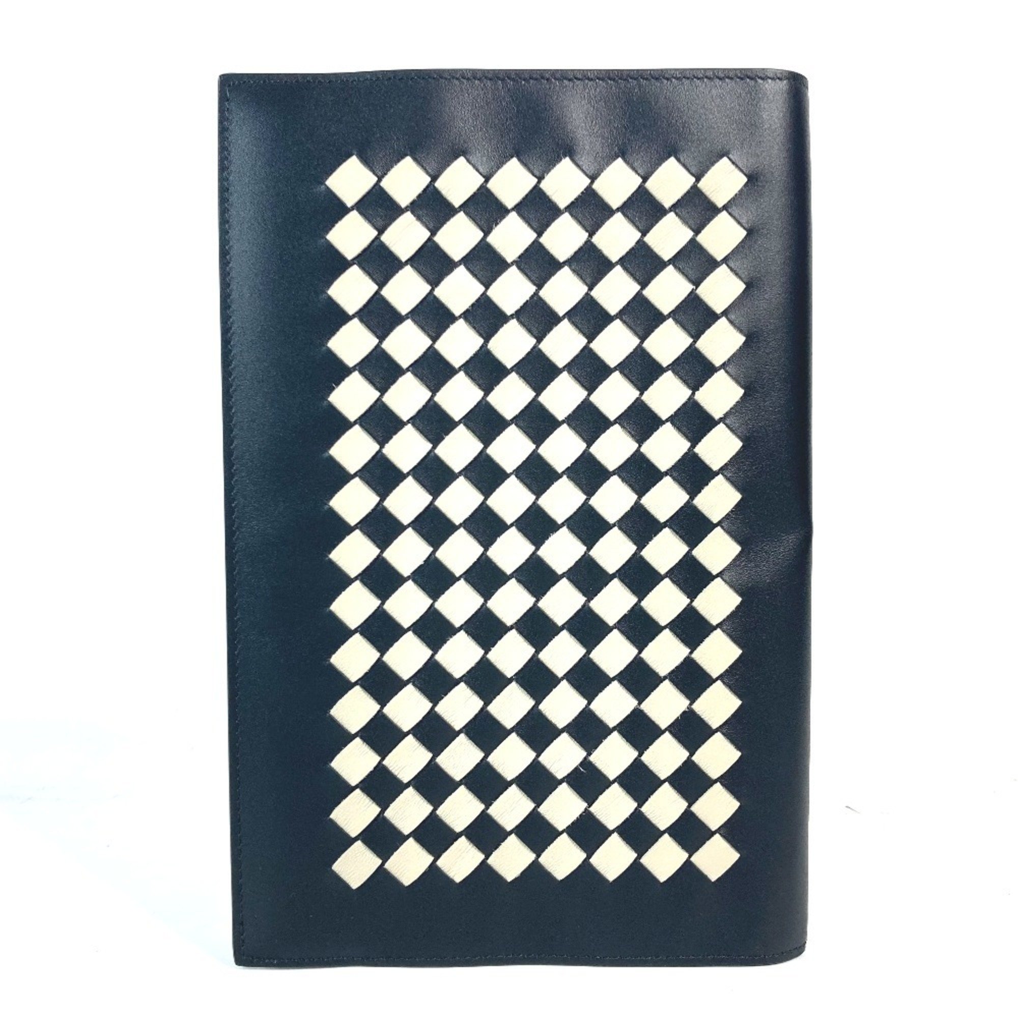 BOTTEGA VENETA Bottega Veneta Intrecciato Stationery Notebook Memo Pad Leather Women's Black