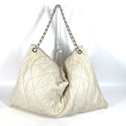 CHANEL Quilted LA CC Coco Mark Chain Bag Shoulder Canvas Women's White