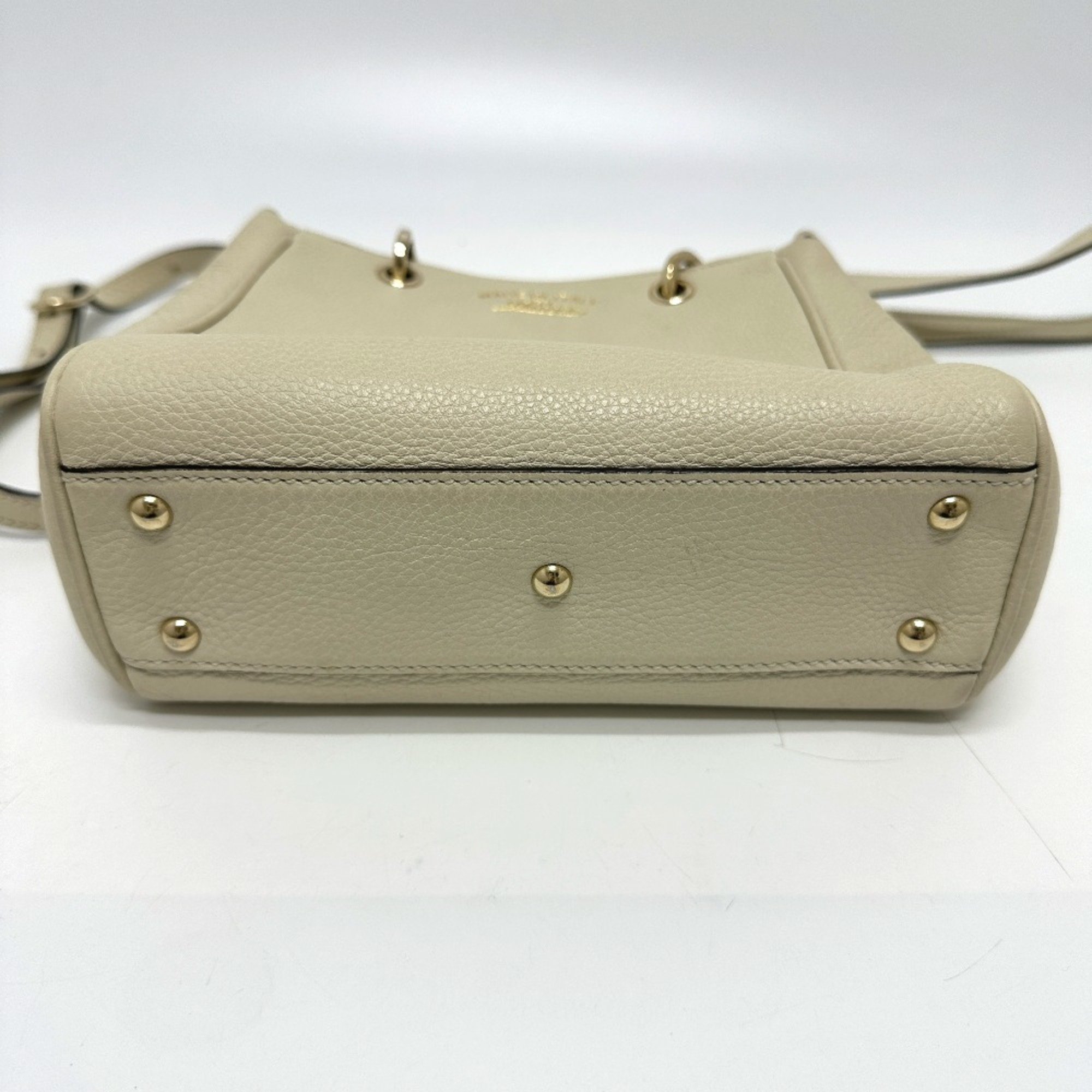 GUCCI 368823 Bamboo Shoulder Bag Handbag Leather Women's White