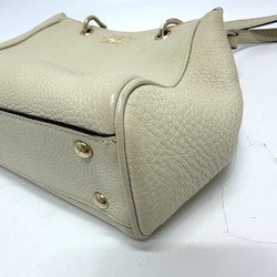 GUCCI 368823 Bamboo Shoulder Bag Handbag Leather Women's White