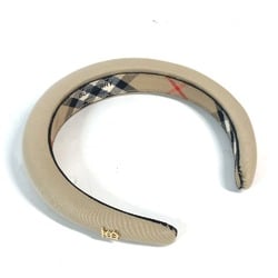 BURBERRY Burberry Checked Pattern on the Inside TB Hair Headband Hairband Canvas Women's Beige