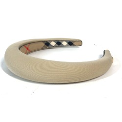 BURBERRY Burberry Checked Pattern on the Inside TB Hair Headband Hairband Canvas Women's Beige