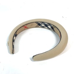 BURBERRY Burberry Checked Pattern on the Inside TB Hair Headband Hairband Canvas Women's Beige