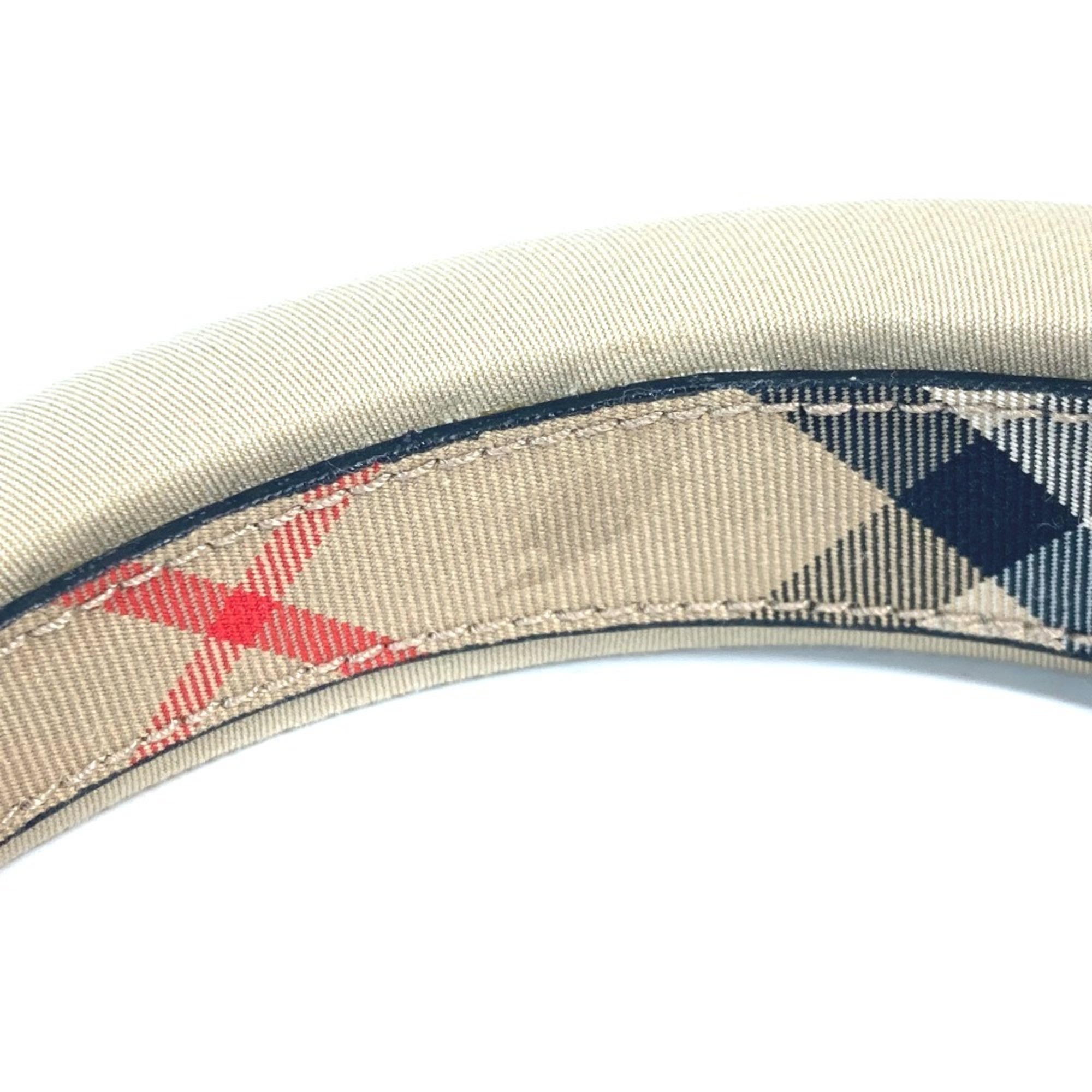 BURBERRY Burberry Checked Pattern on the Inside TB Hair Headband Hairband Canvas Women's Beige