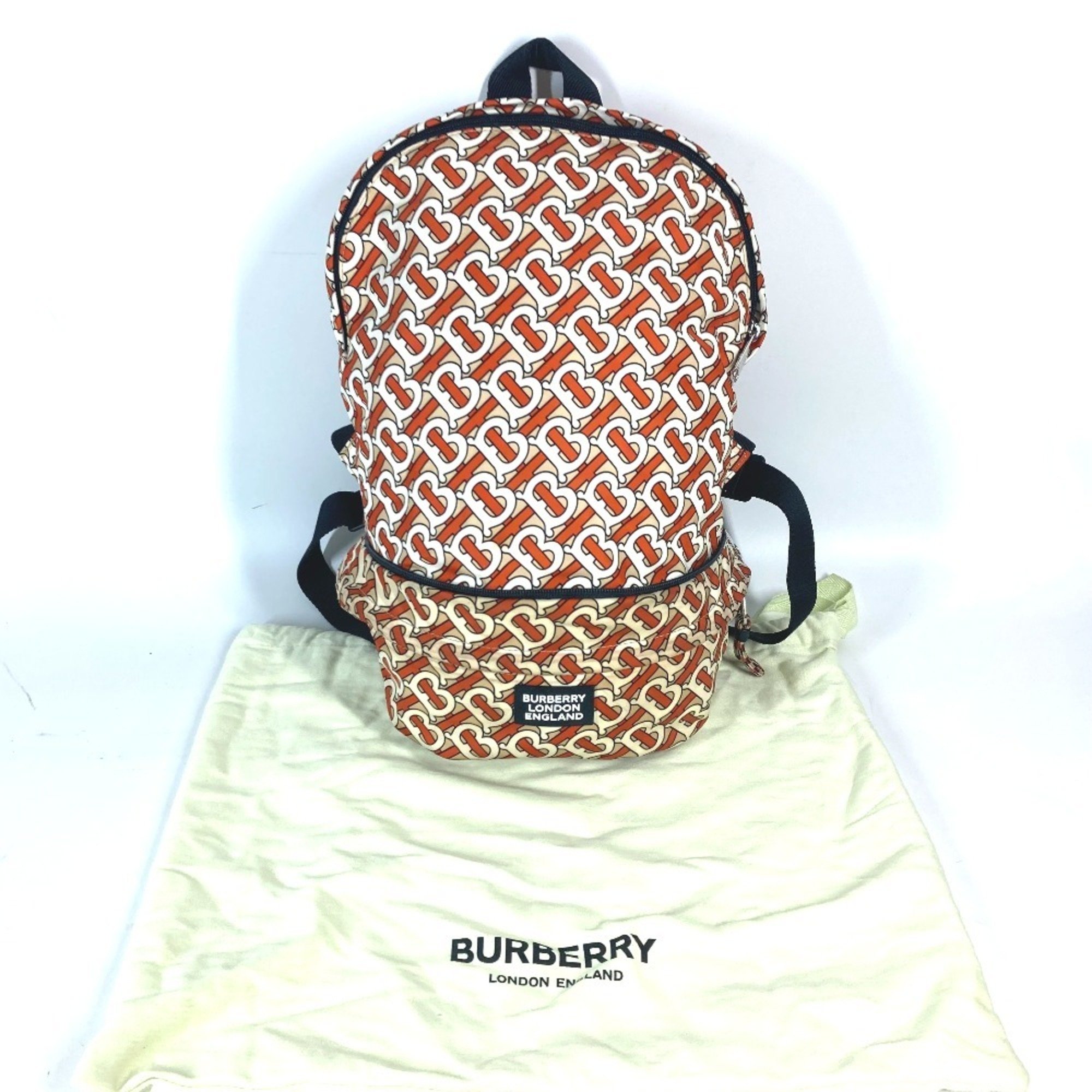 BURBERRY Body bag, waist pouch, belt TB backpack, rucksack, nylon, men's, women's, orange