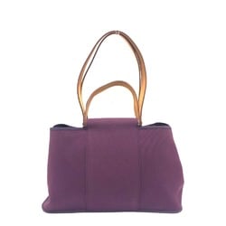 HERMES Hermes Cabag Elan PM Bag Handbag Tote Toile Officier Women's Cassis Purple