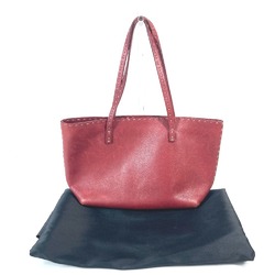 FENDI Shoulder Bag Selleria Tote Leather Women's Red