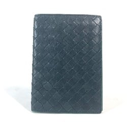 BOTTEGA VENETA Bottega Veneta Bicolor Intrecciato Business Card Holder/Card Case Passport Leather Men's Black