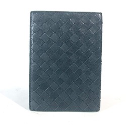 BOTTEGA VENETA Bottega Veneta Bicolor Intrecciato Business Card Holder/Card Case Passport Leather Men's Black