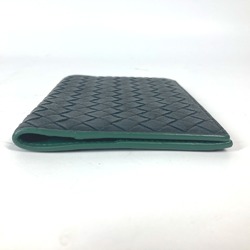 BOTTEGA VENETA Bottega Veneta Bicolor Intrecciato Business Card Holder/Card Case Passport Leather Men's Black