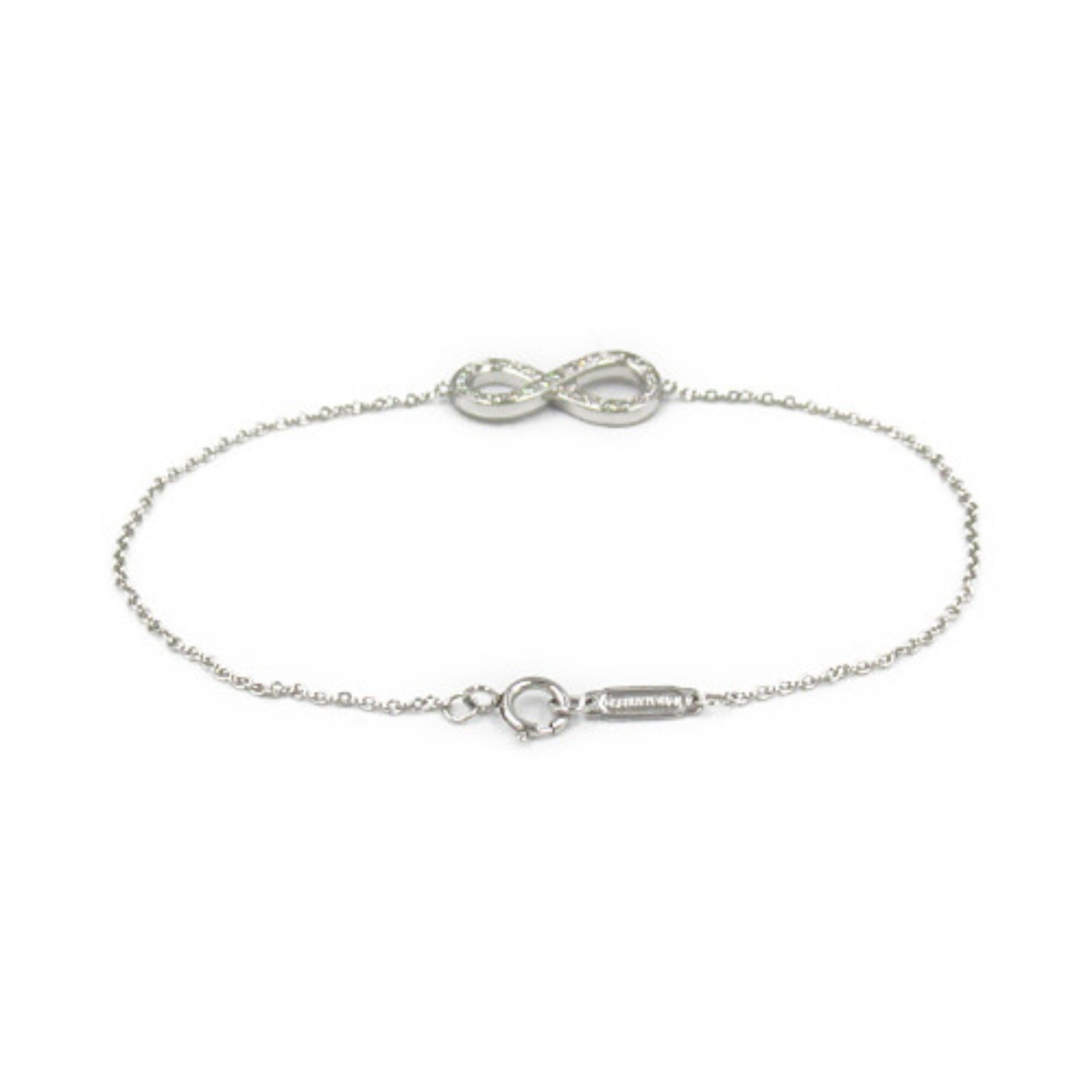 Tiffany & Co. Diamond Infinity Bracelet, Pt950 Platinum, Diamond, Women's, Clear