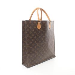 Louis Vuitton LOUIS VUITTON Sac Plat Monogram Tote Bag Coated Canvas Leather Women's Brown M51140