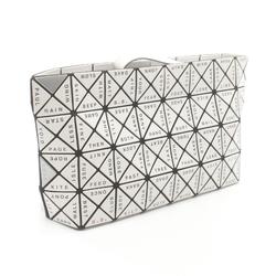 BAO ISSEYMIYAKE Pouch Bag Coated Canvas Women's White Black