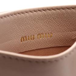 Miu Miu Miu MATELASSE Business Card Holder/Card Case Leather Women's Pink 5MC0762FPPF0236