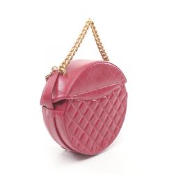 CHANEL Matelasse Handbag Bag Leather Women's Pink