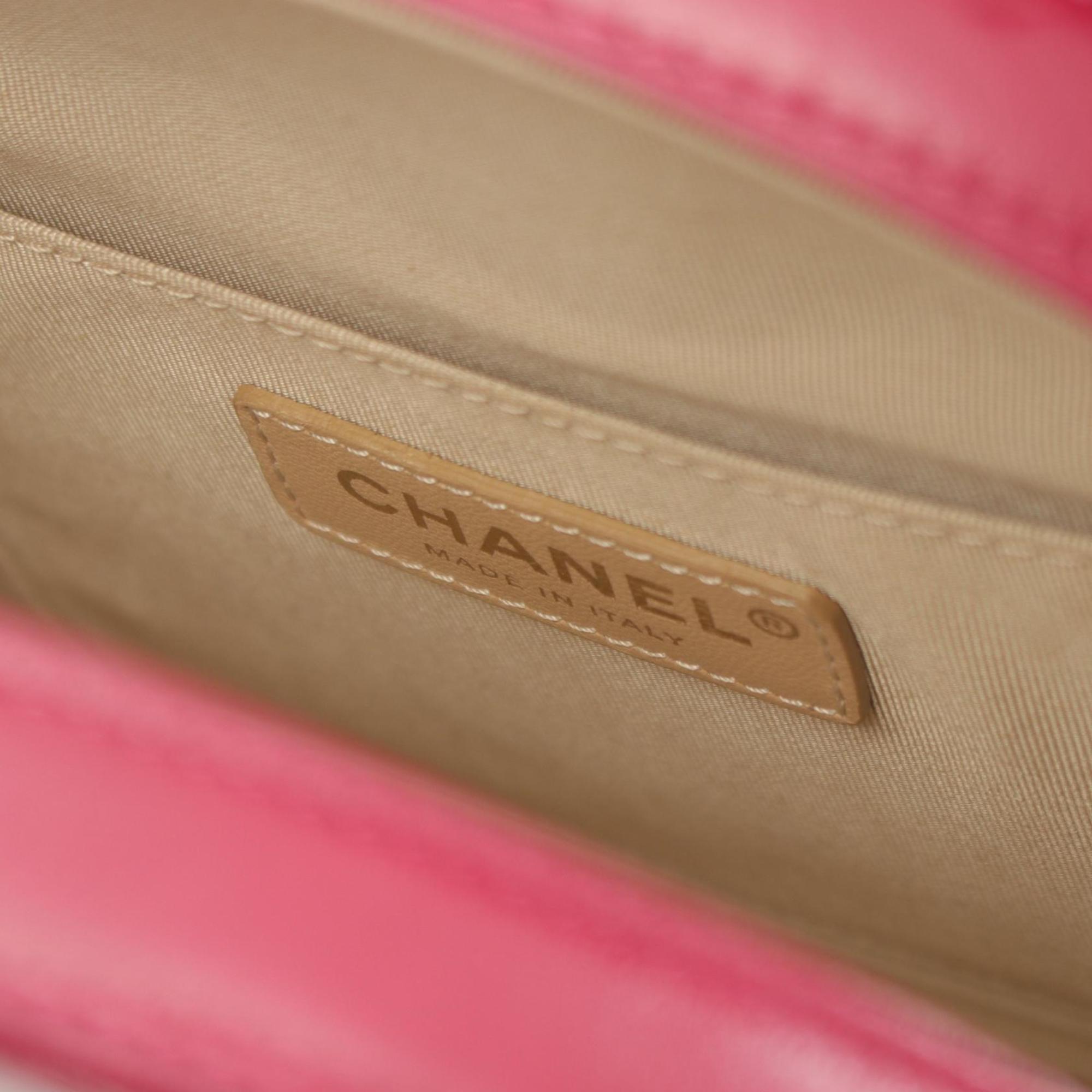 CHANEL Matelasse Handbag Bag Leather Women's Pink