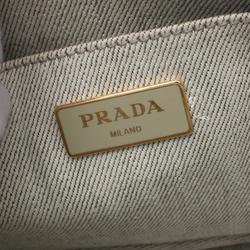 PRADA CANAPA Tote Bag Canvas Women's Grey 1BG439