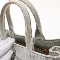 PRADA CANAPA Tote Bag Canvas Women's Grey 1BG439