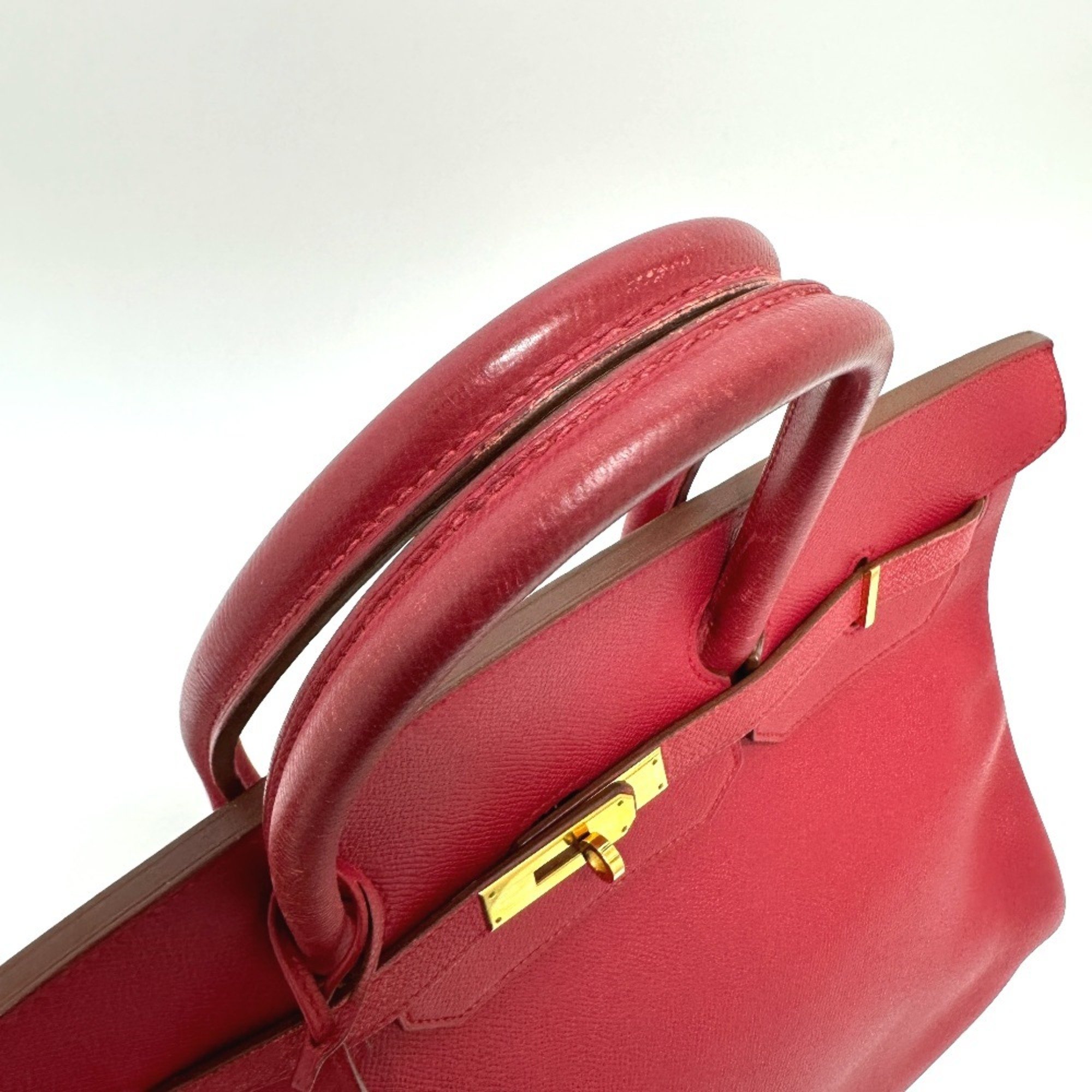 HERMES Hermes Birkin 40 Handbag Epson Women's G Hardware Red