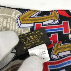 LOUIS VUITTON M70623 Etoile Allover LV League Stole Large Scarf Shawl Cotton Silk Men Women Multicolor